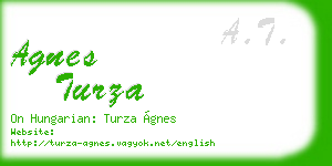 agnes turza business card